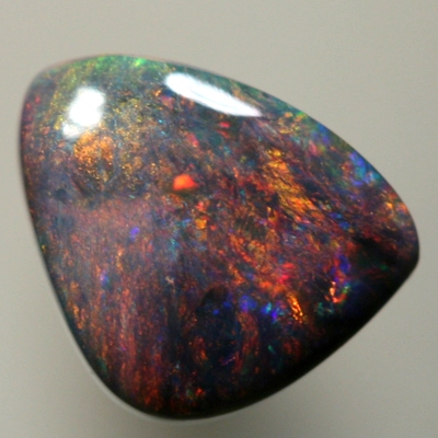 SOLID BLACK OPAL Red fire moves over blues SEE VIDEO